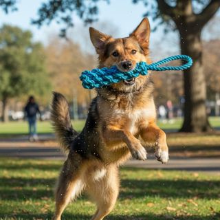 Tootoy ! Blue Pull Rope Dog Chew Toy