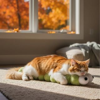 Tootoy ! Juguete de ojos de gusano verde para gatos