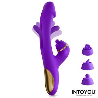 Siter Vibrador con Lengua Flapping, Golpeteo y Cabezales Intercambiables