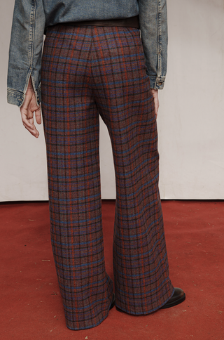 PANTALÓN MONKEY CUADROS GRANATE XS