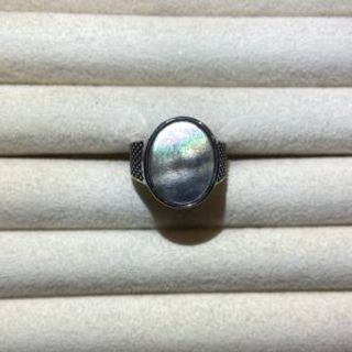 Muški sedefni ovalni prsten