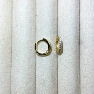 Pozlaćene manje halke sa cirkonima 04