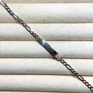 Muška dječija narukvica sa pločicom “Figaro” 02