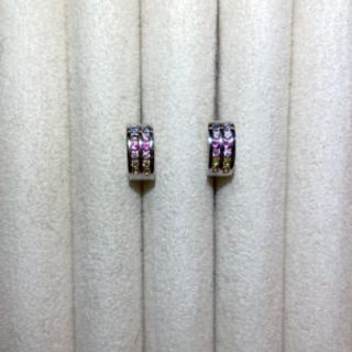 Srebrene manje halke u pastelnim bojama