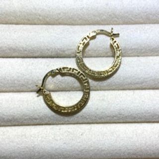 Pozlaćene naušnice u obliku kruga 002