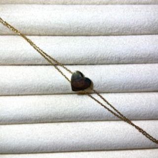 Pozlaćena dupla narukvica u obliku srca