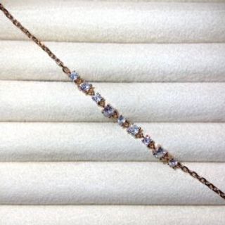 Rose gold narukvica sa okruglim cirkonima