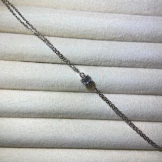 Srebrena narukvica sa okruglim cirkonom dupli lanac