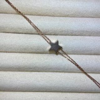 Rose gold narukvica sa oblikom zvijezde dupli lanac