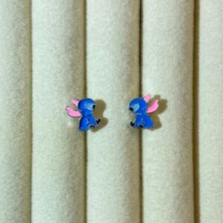 Srebrene naušnice za djevojčice- Stitch 02