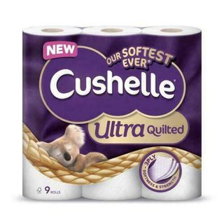 Cushelle Ultra Quilted 2-Ply Toilet Paper (Pack of 4x8 Rolls)