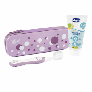 Chicco Higiene Oral Conj Lilás 6m+ Esc Dent + Pasta Dent