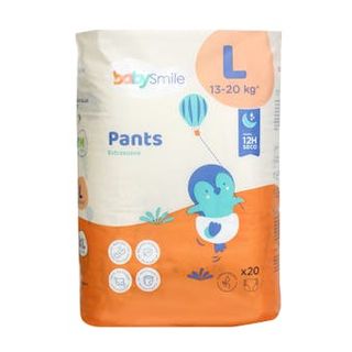 Pañales Pants Talla L (13-20 Kg) BabySmile 20 Uds