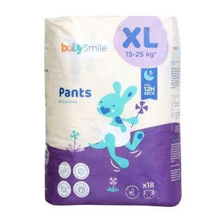 Pañales Pants Talla XL (15-25 Kg) BabySmile 18 Uds