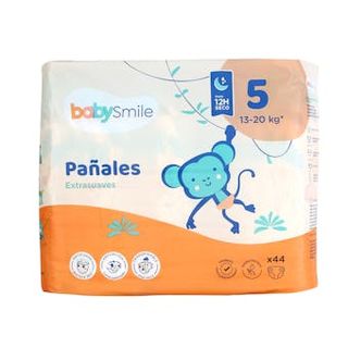 Pañales Talla 5 (13-20 Kg) BabySmile 44 Uds