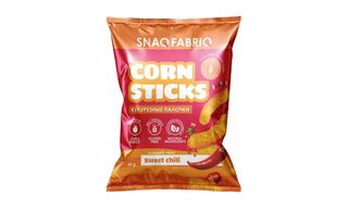 SNAQ FABRIQ CORN STICKS სიმინდის ჩხირები გლუტენის გარეშე, ტკბილ-ცხარე 60გრ,