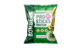 BOMBBAR PRO STICKS პროტეინის ჩხირები გლუტენის გარეშე, ხახვით და არაჟნით 60გრ
