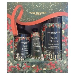 YVES ROCHER set zimske bobice (gel za tuširanje 400ml + teèni sapun 190ml + krema za ruke 30ml)