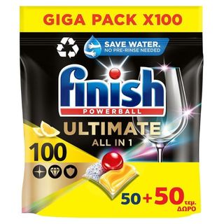 FINISH tablete za suðe all in one ultimate lemon 100 KOM