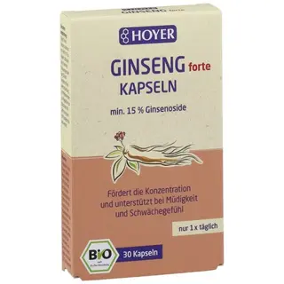 HOYER organic ginseng forte kapsula 30 KOM
