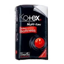 Kotex Maxi Night-Time Pads Black, 10 Count