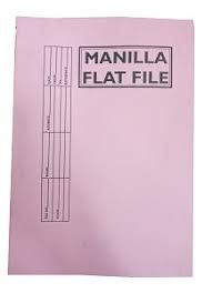 Pink Manilla Flat File, 1 Sheet