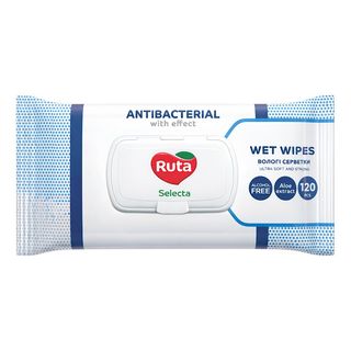 Вологі серветки Ruta 120 шт. Selecta Антибактеріальні - [1260728]