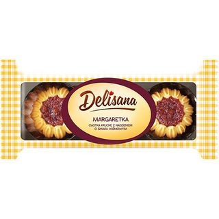 Delisana Margaretka Ciastka smak wiśni 135g