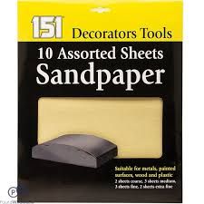 151 Decorators Tools Assorted Sandpaper Sheets, 10 Pack