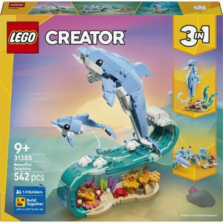 Lego Creador maravilloso Delfines 3 en 1 Juego, 542 piezas