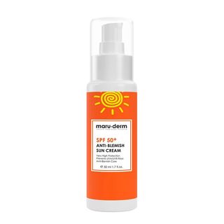 Maru-derm SPF-50 Anti-Blemish Sun Cream, 50ml