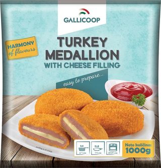 Ćureći medaljoni punjabi sirom 1kg