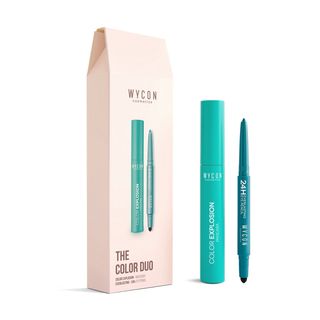 COLOR EXPLOSION 01 AQUA GREEN + 24H EVERLASTING EYE PENCIL 11 JADE