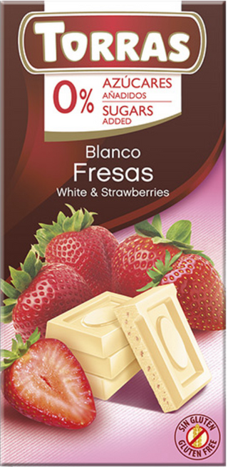 ORG.BEZGLUTENSKA ČOKOLADA BELA SA JAGODAMA