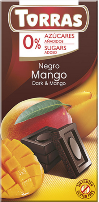 ORG.BEZGLUTENSKA ČOKOLADA TAMNA MANGO