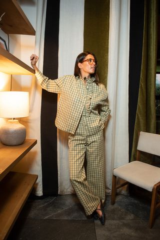 Pantalón Piscis Rayas Verde S Verde