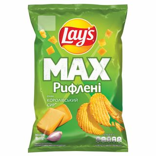 Чипси Lays 95г Королівський сир рифлені