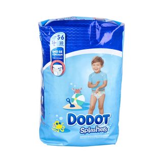 PAÑAL INFANTIL DODOT SPLASHERS TALLA 5 12-15 KG 10 UNIDADES