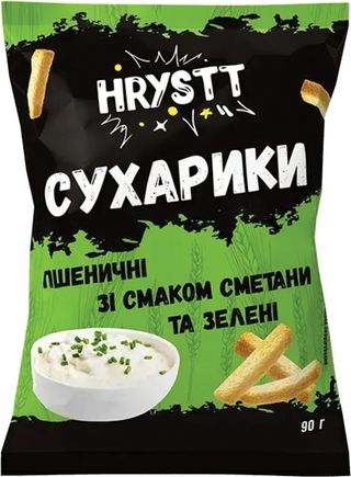 HRYSTT Pesmeti din griu cu smintina si verdeata 90g