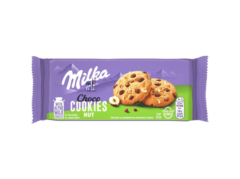 MILKA Бисквити кукис с лешник 135 ГР