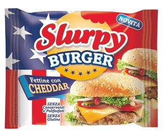 INALPI Branza topita felii Cheddar pentru burger Slurpy 175g