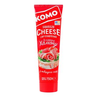 KOMO Brânză topită cu aromă de șuncă, 150g