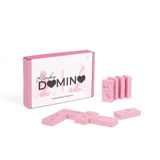 Pink Wooden Domino Estrategia Juego