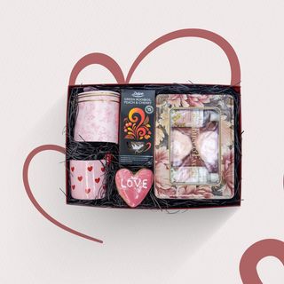 Peach & Cherry Tea Set with Cookie