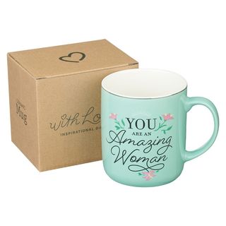 Teal Ceramic Inspirational Coffee Mug