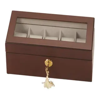 Brown Lockable Watch Box