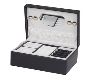 Mele & Co Norma Black Leather Jewel Case