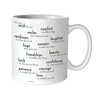 Quotable White Ceramic Mug - My Wish For You