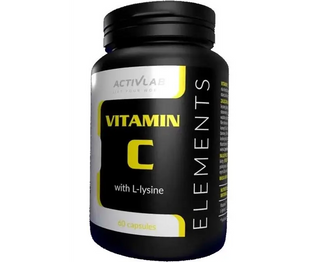 ELEMENTS Vitamin C, L-lysine 60caps