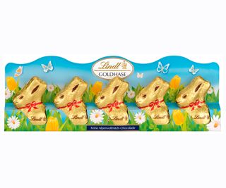 Lindt Mini Coelho Dourado Chocolate com Leite 5 x 10g.